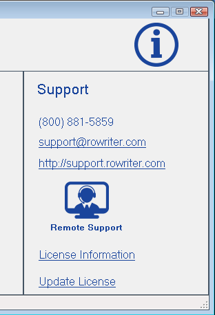 The Support section.