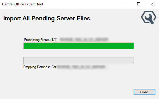 The import progress bars.