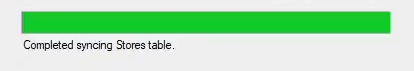 The progress bar completed. 