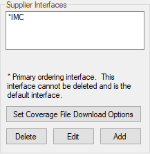 The IMC interface in the Supplier Interfaces section.