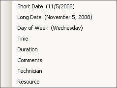 Customer Vehicle Options on the menu.