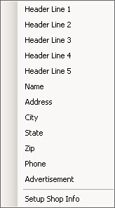 The Appointment Date Menu Options.