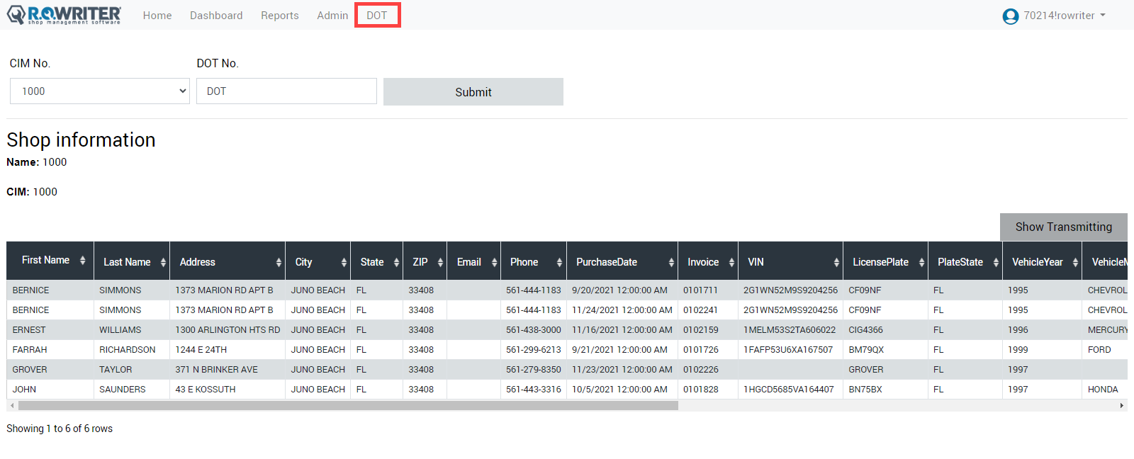 The DOT report on Central Service.